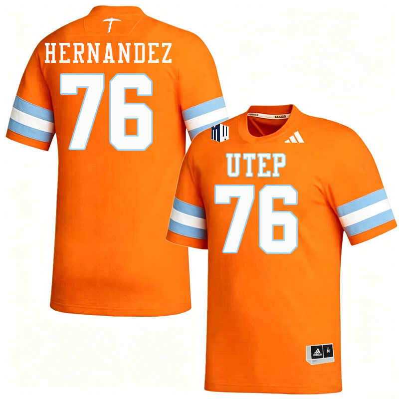 UTEP Miners #76 Will Hernandez College Football Jerseys,Uniforms-Orange